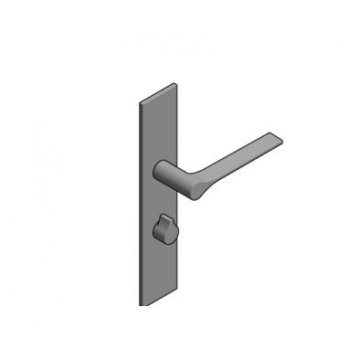 FONTEYN lever handle with backplate, privacy turn & emergency release