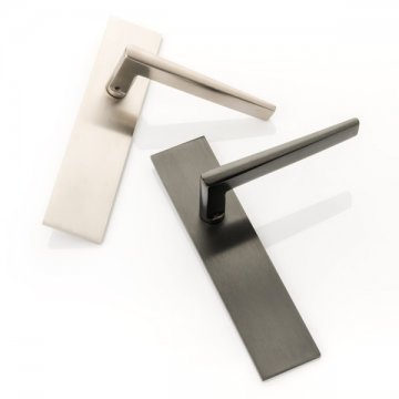 WEDGE solid brass lever handle with backplate