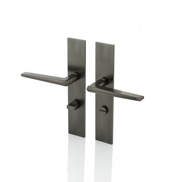 WEDGE lever handle with backplate, privacy turn & emergency release