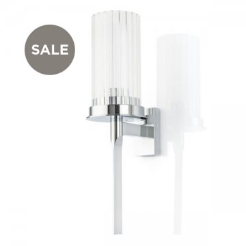 Fonteyn solid brass wall light with handmade fluted glass shade