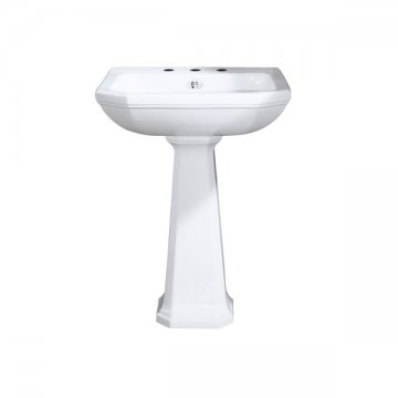 Hand basin 630W x 500D on pedestal