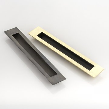 COLLETT ZARZYCKI solid brass recessed pull with leather 