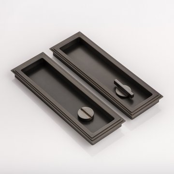DEWHURST solid brass recessed pull with privacy turn / release 
