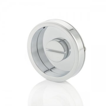 KH Dot solid brass recessed pull with privacy turn/release