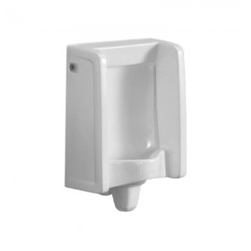 Traditional Florida wall hung urinal with rear water inlet with black or white glaze