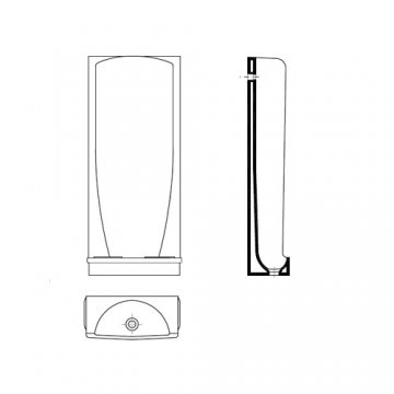 Niagara traditional floor mounted urinal with rear water inlet with black or white glaze
