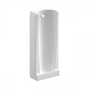 Niagara traditional floor mounted urinal with rear water inlet with black or white glaze