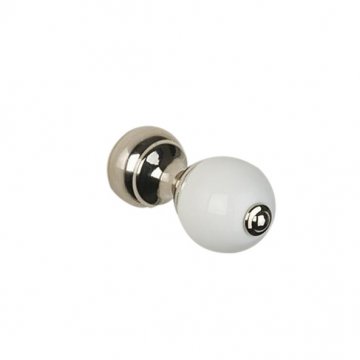 Lonsdale small hook with porcelain ball tip, black or white
