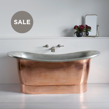 Martha bath - tinned interior & copper exterior