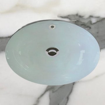 Rockwell oval undermount basin 450 x 320mm in Powder Blue