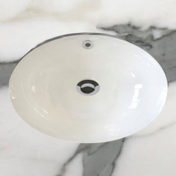 Rockwell oval undermount basin 450 x 320mm in Snowdrop White