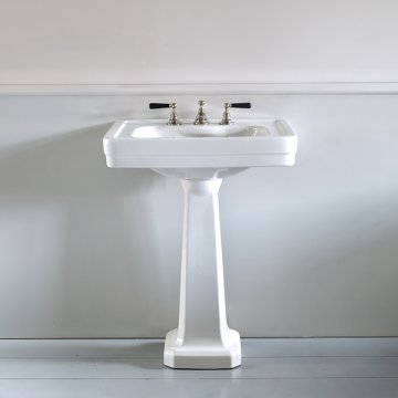 Soho 700mm basin on pedestal. Zero, one or three tap holes.