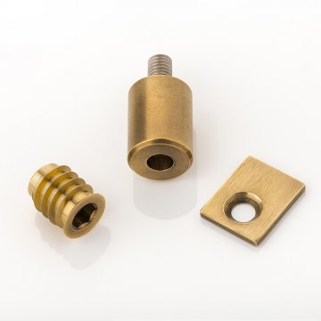 Pair of solid brass sash window stops