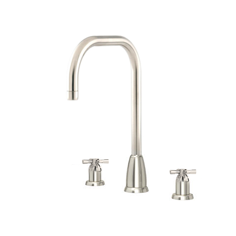 PERRIN & ROWE - Callisto three hole mixer with crossheads & a square spout - AU4887PF - QTY:1