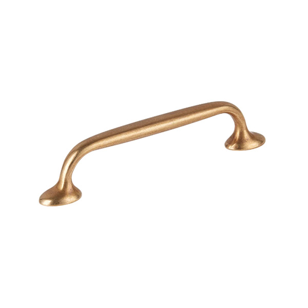 Armac Martin - 5 x Bakes Cabinet Pull Handles 130mm in Burnished Brass Unlacquered
