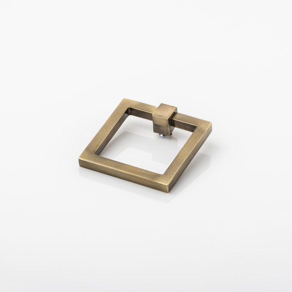 Joseph Giles - 3 x SLOANE Solid Brass Swing Cabinet Pulls 50mm in Mid Antique Brass Waxed C625