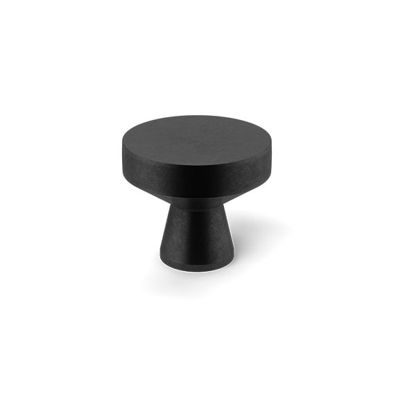 ARMAC MARTIN - 4 x Arbar cabinet knob 38mm in Matte Black Satin Lacquered C747