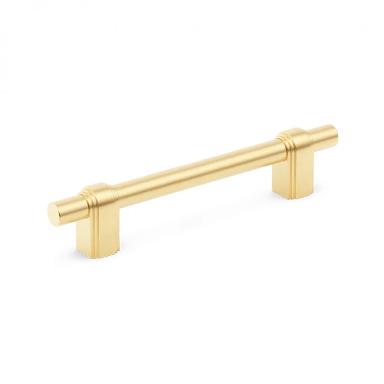 ARMAC MARTIN - Gaumont cabinet pull handle 128mm C in Satin Brass Unlacquered - GCL-GAU-128-SBU-C769 - QTY:6
