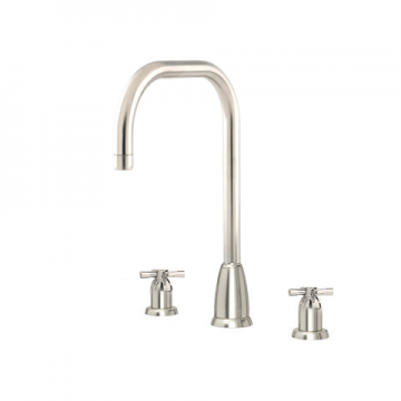 PERRIN & ROWE - Callisto three hole mixer with crossheads & a square spout - AU4887PF - QTY:1