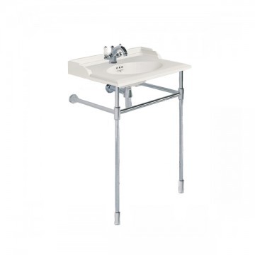 Perrin & Rowe - Victorian 630mm basin, basin stand with tubular feet, basin mixer and bottle trap in Chrome - C709 - QTY:1