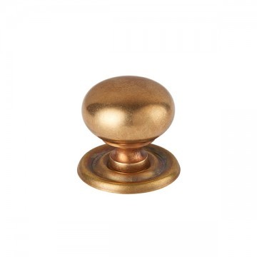 Armac Martin - Cotswold mushroom cabinet knob 25mm in Aged Brass - GCL-COTMUSH25-BEL-C762 - QTY:4