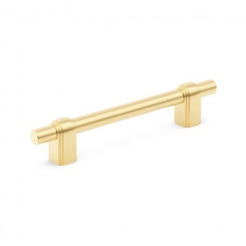 ARMAC MARTIN - Gaumont cabinet pull handle 128mm C in Satin Brass Unlacquered - GCL-GAU-128-SBU-C769 - QTY:6