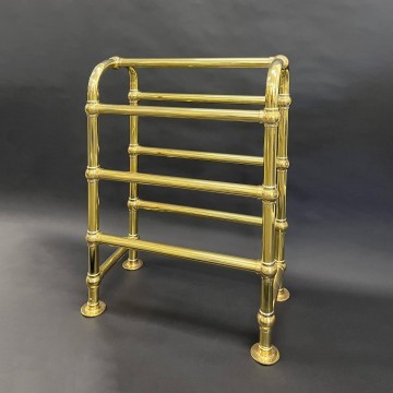 Hawthorn Hill - Traditional arched towel rail W600 x H850 x D330 in Polished Brass
