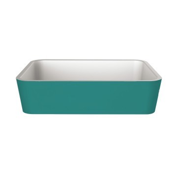 Victoria & Albert - Edge 450mm Countertop Basin in Berger Hideaway Green