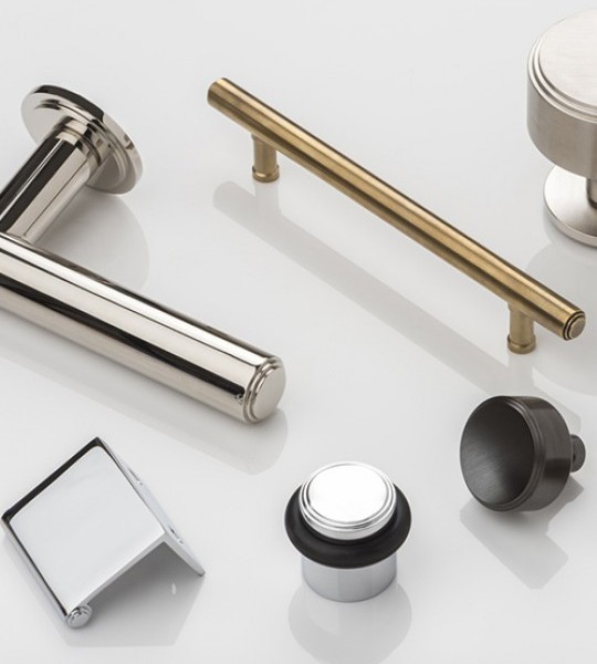 Best door lever handle, cabinet pull, cabinet knob, and door stop from Joseph Giles architectural hardware range.