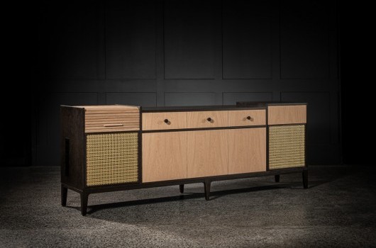 BESPOKE FURNITURE - BLACK OAK RECORD CABINET