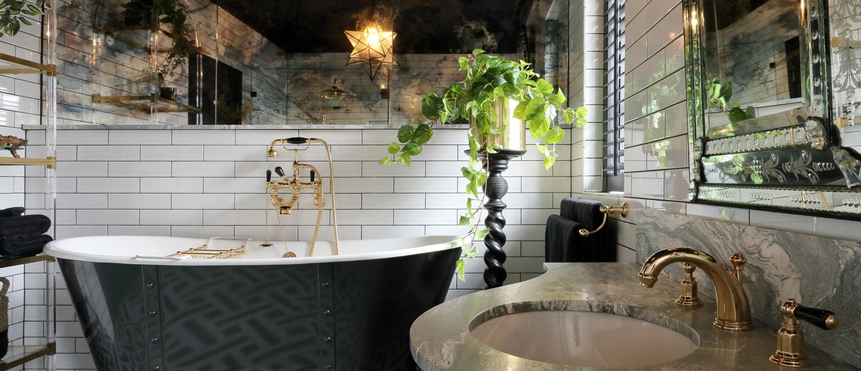 Hollywood Regency Inspired Bathroom Design At Its Best In