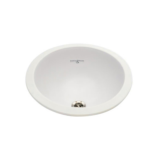 Round under-mounted vanity basin without overflow 360mm dia.