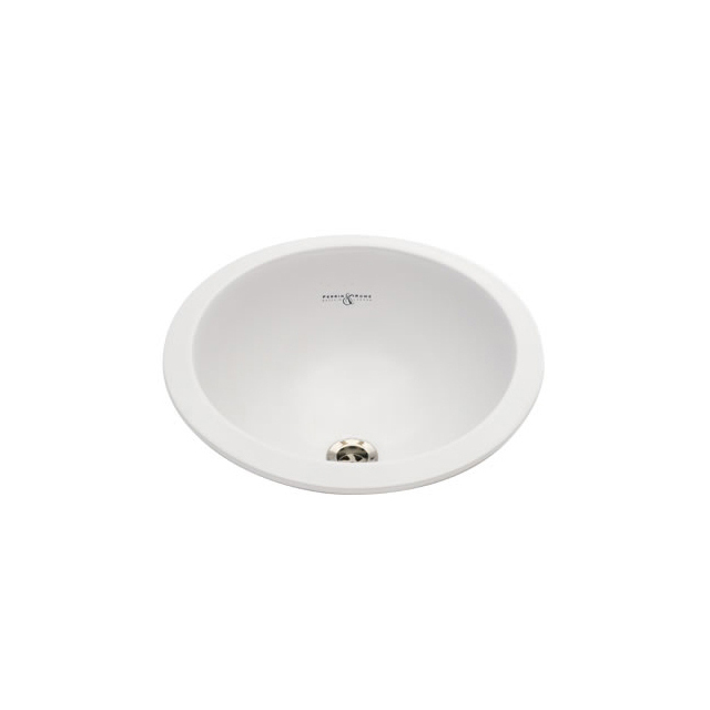 Round top-mounted vanity basin without overflow 420mm dia.