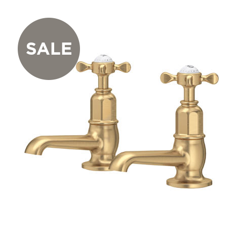 Pillar basin tap set with crossheads