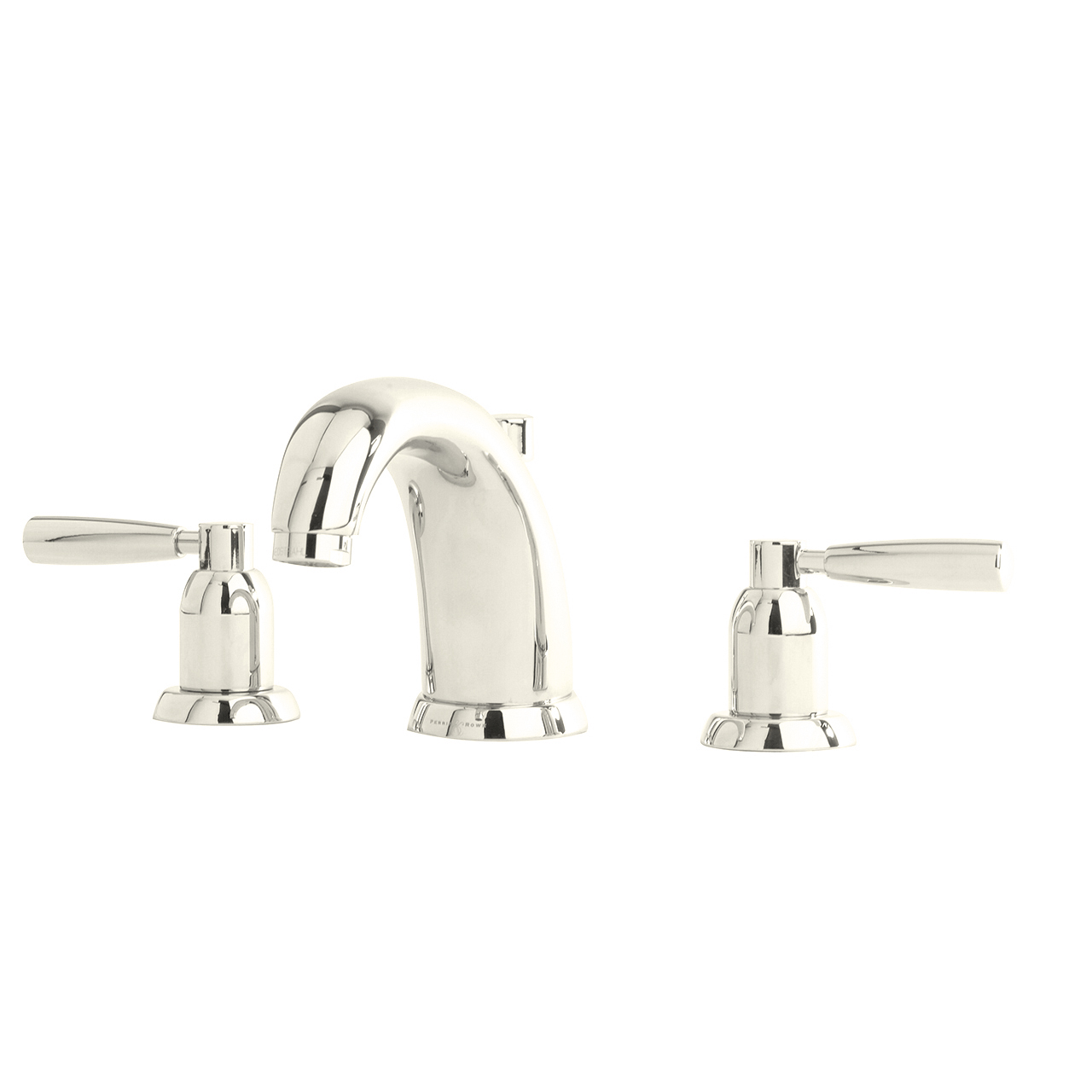 Langbourn 3 hole basin mixer with high spout & metal lever taps