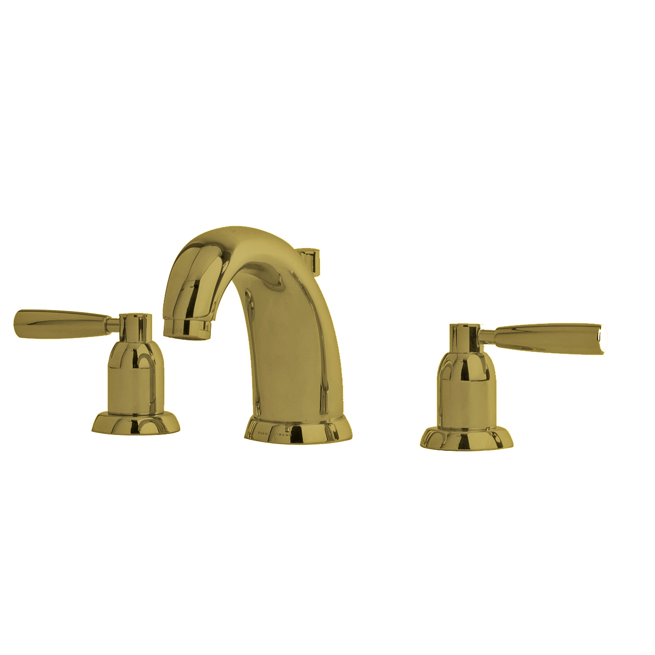 Langbourn 3 hole basin mixer with high spout & metal lever taps