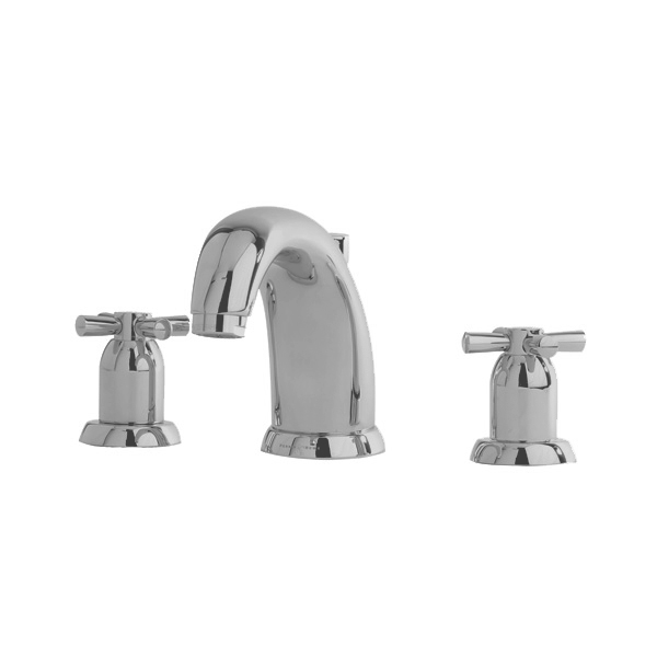 Langbourn 3 hole basin mixer with high spout & crosshead taps