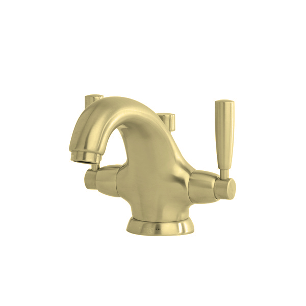 Langbourn monobloc basin mixer with metal lever taps