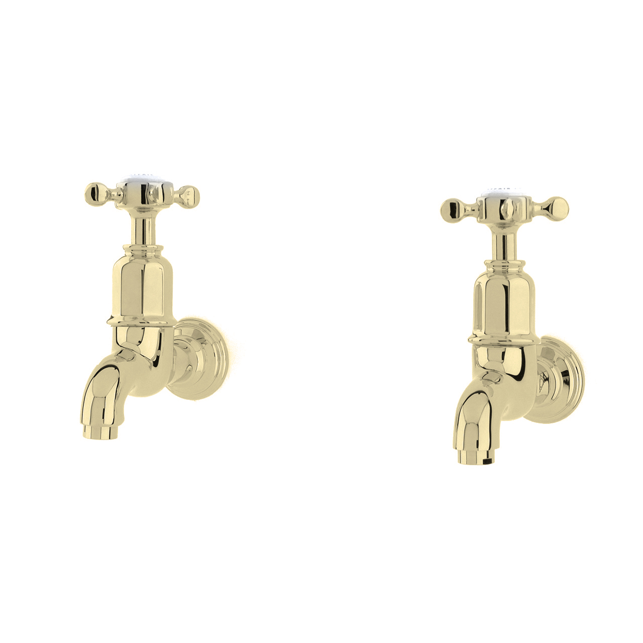 Mayan wall-mounted bibcock kitchen tap set with crossheads