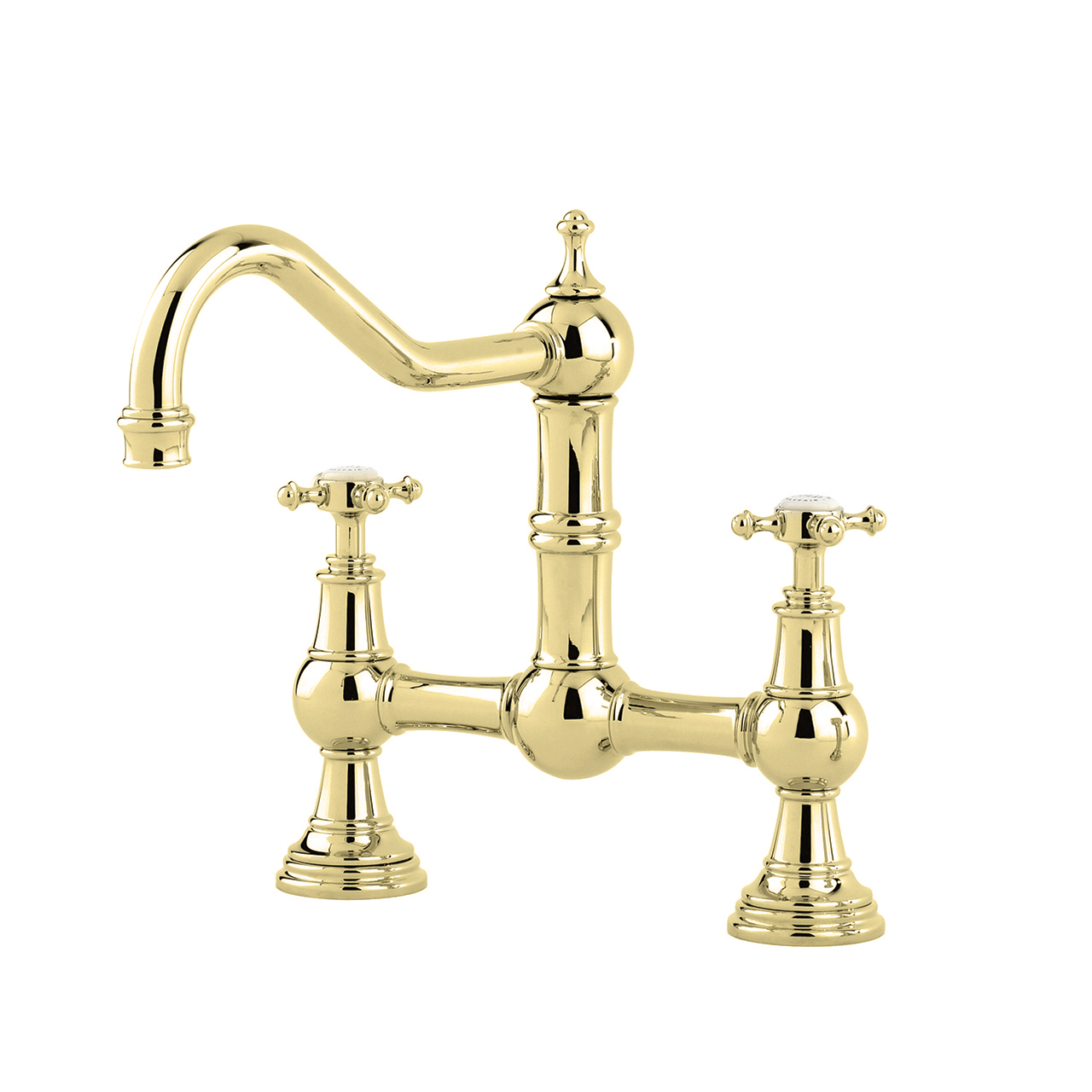 Provence country 2 hole sink mixer with crossheads