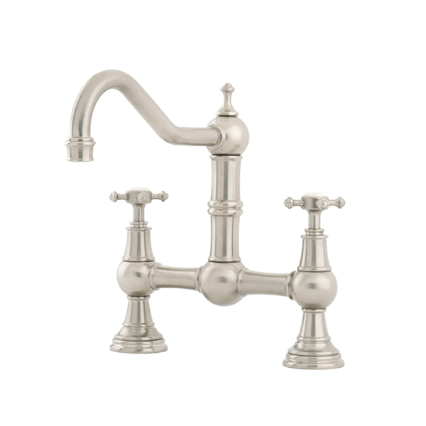 Provence country 2 hole sink mixer with crossheads