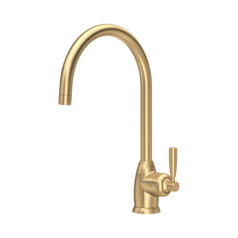 Mimas 1 hole sink mixer with round spout & single metal lever tap