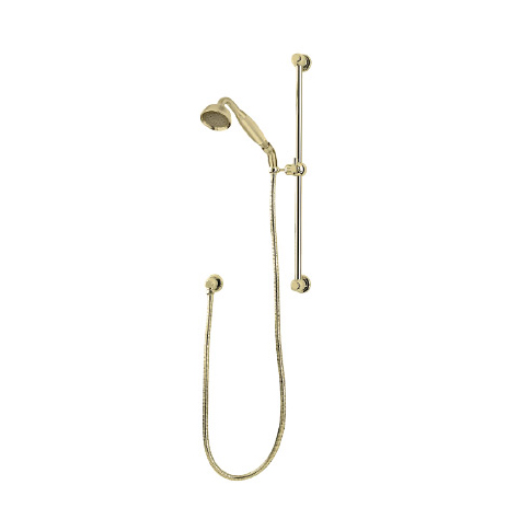 Inclined handshower with porcelain handle and hose