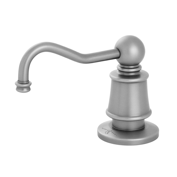 Traditional bench mounted soap dispenser