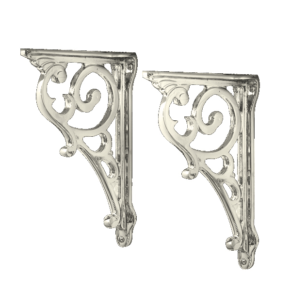 Pair of ornate wall brackets for cisterns or basins
