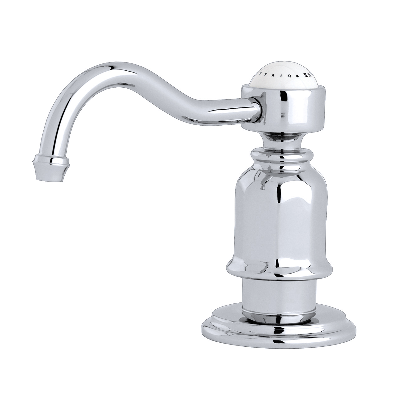 Traditional bench mounted soap dispenser