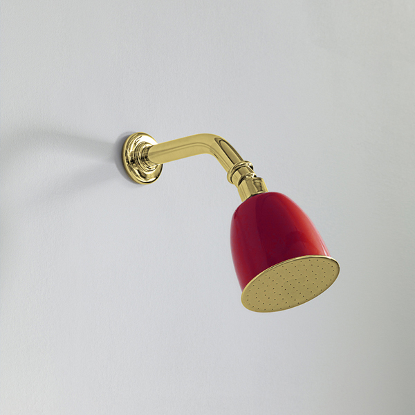Rockwell 100mm shower rose with option of painted finish on 145mm angled arm with swivel