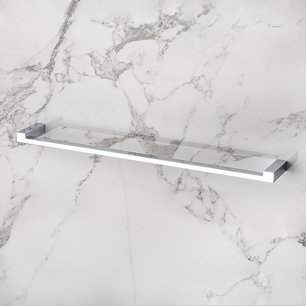 Cut solid brass towel rail 