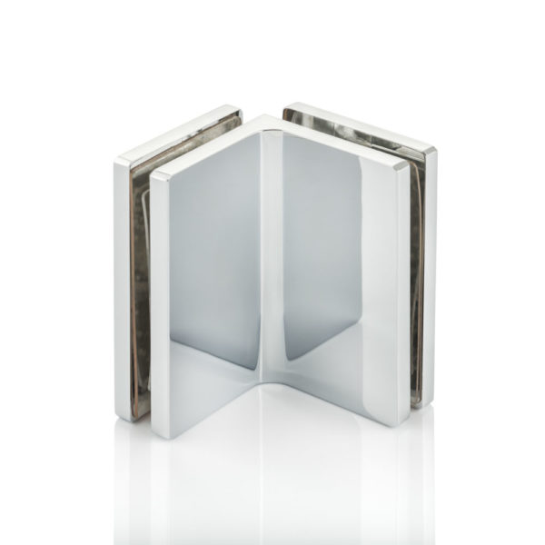 Shower door bracket - glass to glass