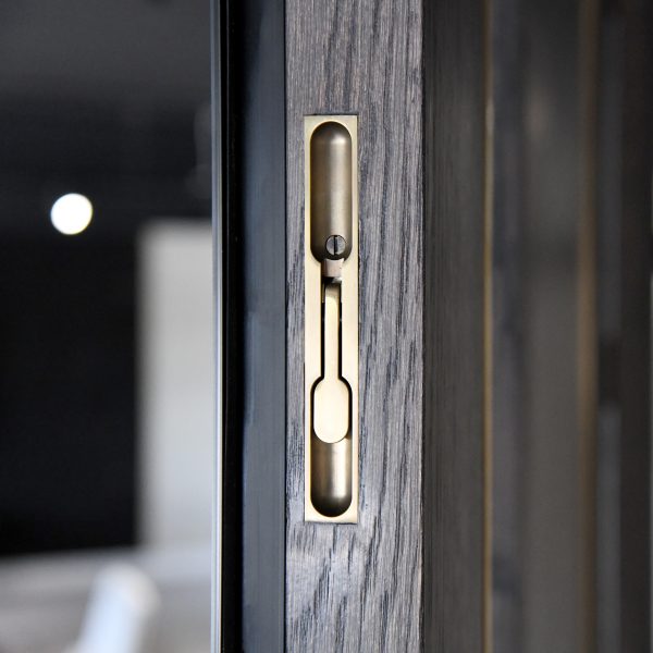 Ultra smooth lever action rectangular recessed bolt